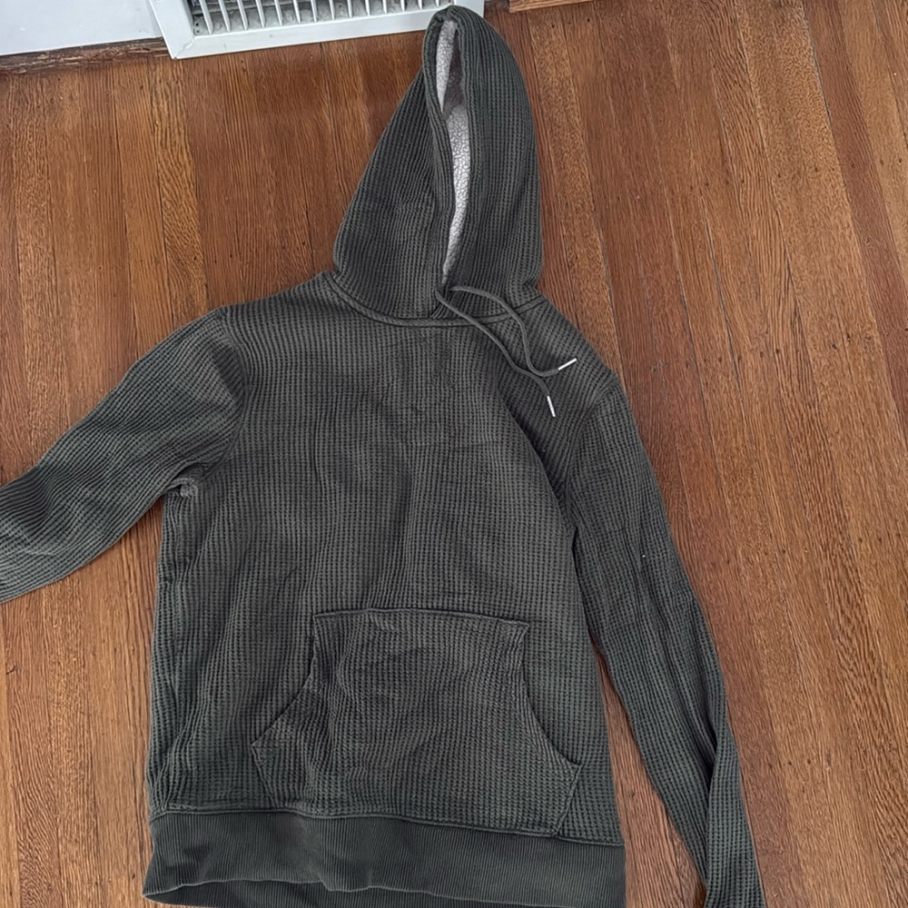 Old navy olive colored waffle knit hoodie